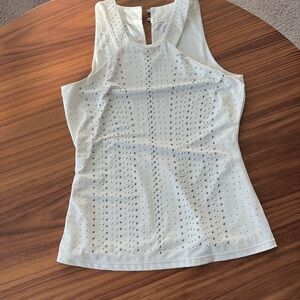 Sparkly studded cream colored top 2 button closures back closure